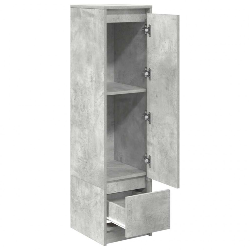 Komoda betonowa szara 29,5x34x119,5 cm Drewno klejone