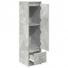 Komoda betonowa szara 29,5x34x119,5 cm Drewno klejone