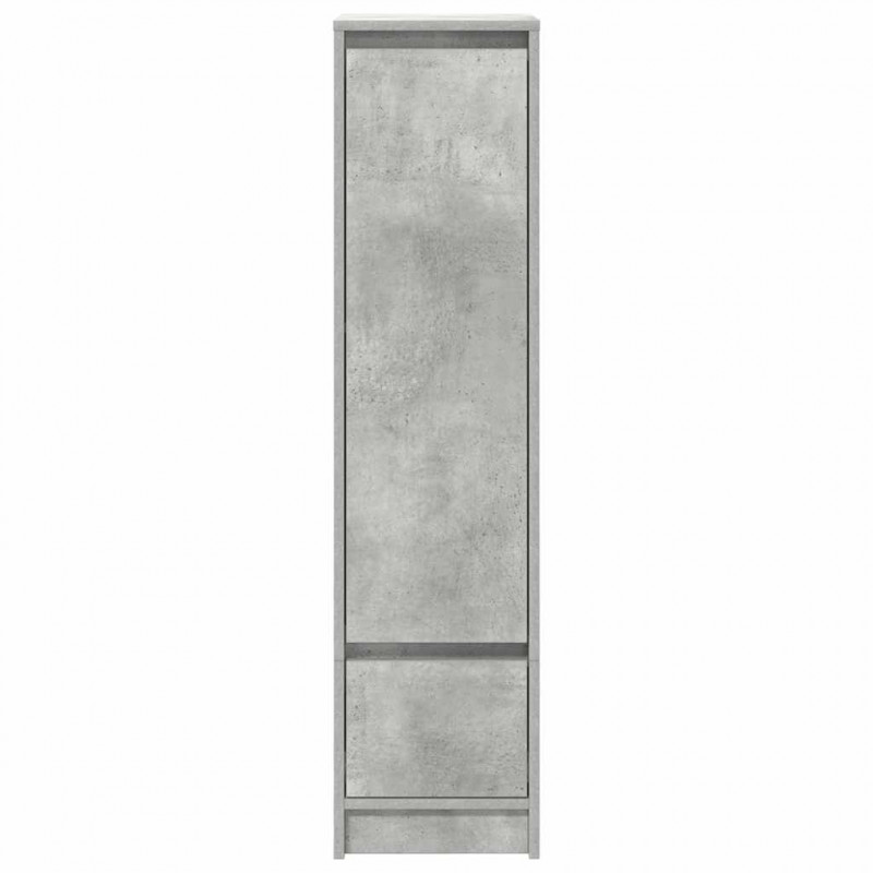 Komoda betonowa szara 29,5x34x119,5 cm Drewno klejone