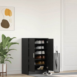 Szafka na buty, czarny dąb, 60x35x92 cm materiał drewnopochodny