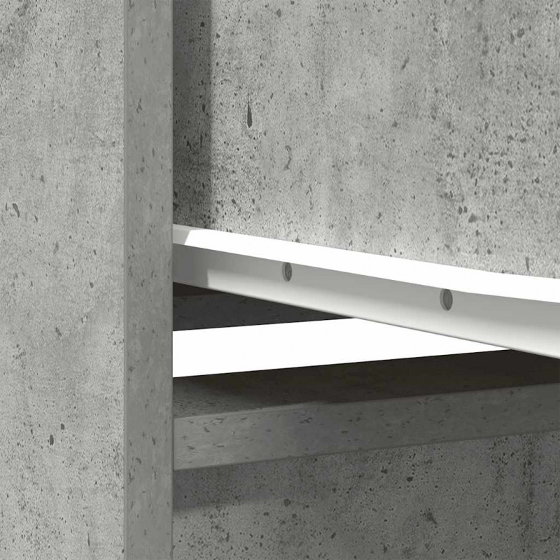 Komoda betonowa szara 29,5x34x119,5 cm Drewno klejone