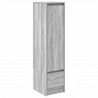 Komoda Szara Sonoma 29,5x34x119,5 cm Drewno klejone