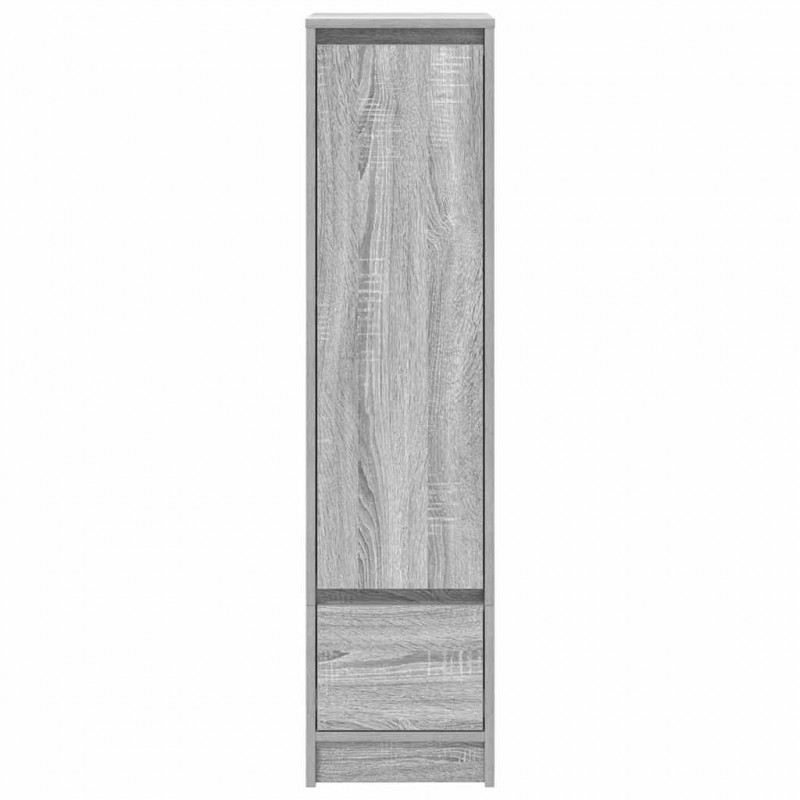 Komoda Szara Sonoma 29,5x34x119,5 cm Drewno klejone