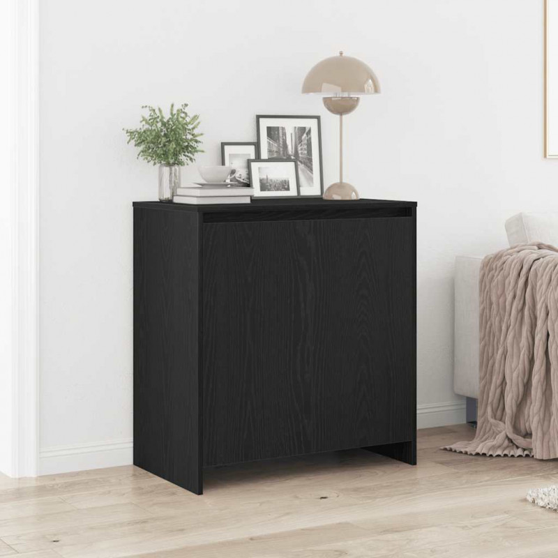 Komoda Czarny Dąb 70x41x75 cm Drewno klejone