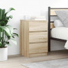 Szafki nocne z 3 szufladami 2 szt. Dąb Sonoma 39x35x65 cm