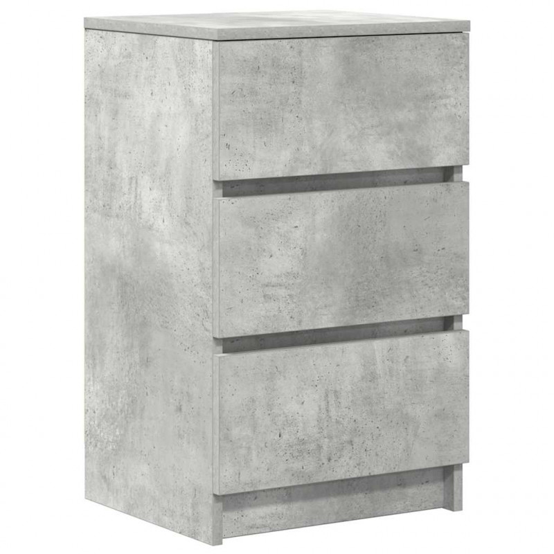 Szafka nocna z 3 szufladami Betonowa szarość 39x35x65 cm