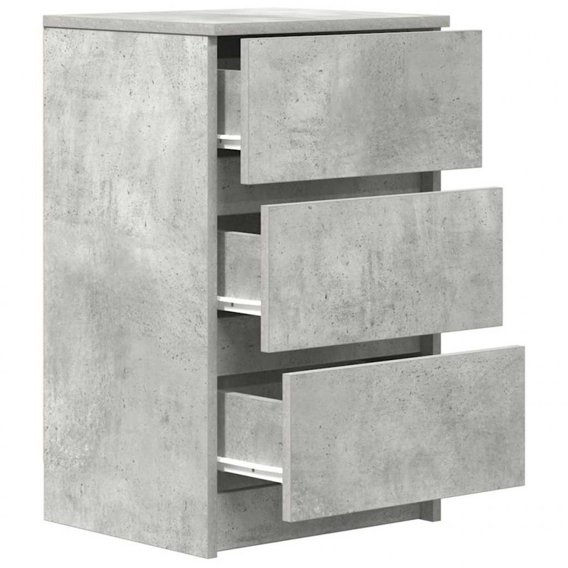 Szafka nocna z 3 szufladami Betonowa szarość 39x35x65 cm