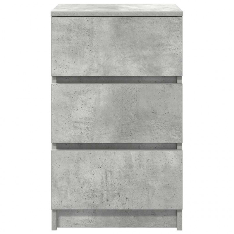 Szafka nocna z 3 szufladami Betonowa szarość 39x35x65 cm