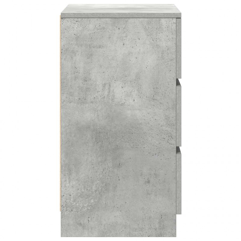 Szafka nocna z 3 szufladami Betonowa szarość 39x35x65 cm