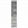 Komoda betonowa szara 37,5x35x180 cm Drewno klejone