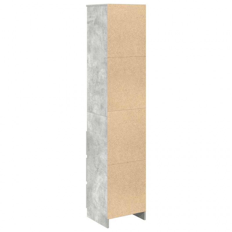 Komoda betonowa szara 37,5x35x180 cm Drewno klejone