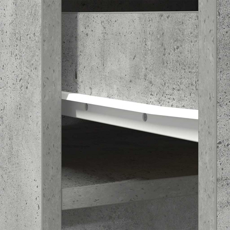 Komoda betonowa szara 37,5x35x180 cm Drewno klejone