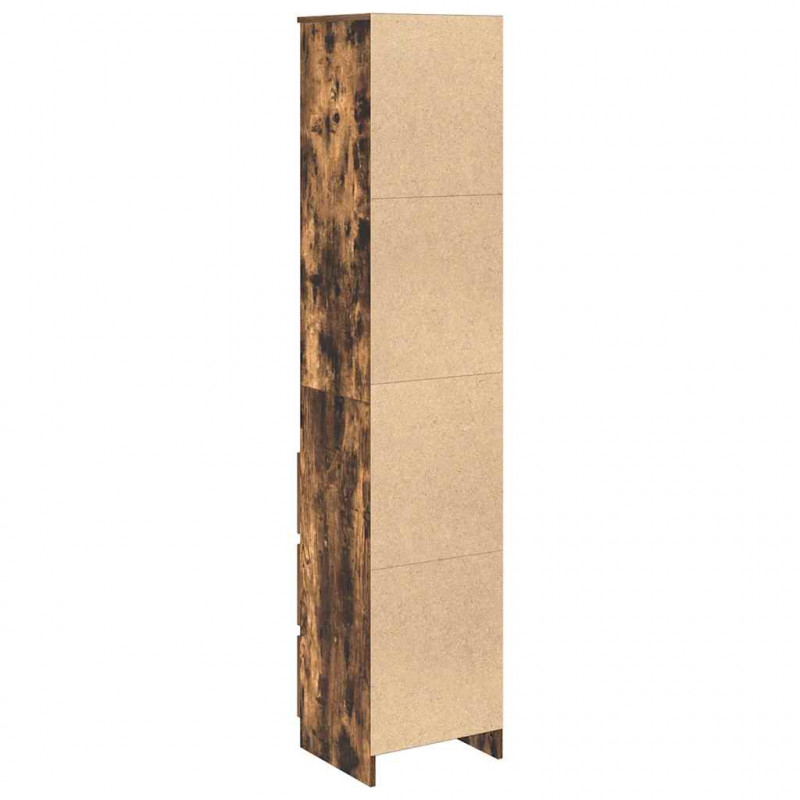 Komoda z drewna klejonego dąb wędzony 37,5x35x180 cm