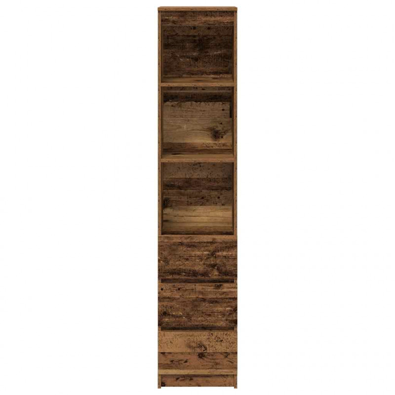 Komoda Stara Drewno 37,5x35x180 cm Drewno klejone