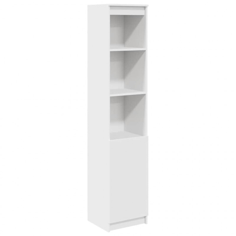 Komoda biała 37,5x35x180 cm Drewno klejone