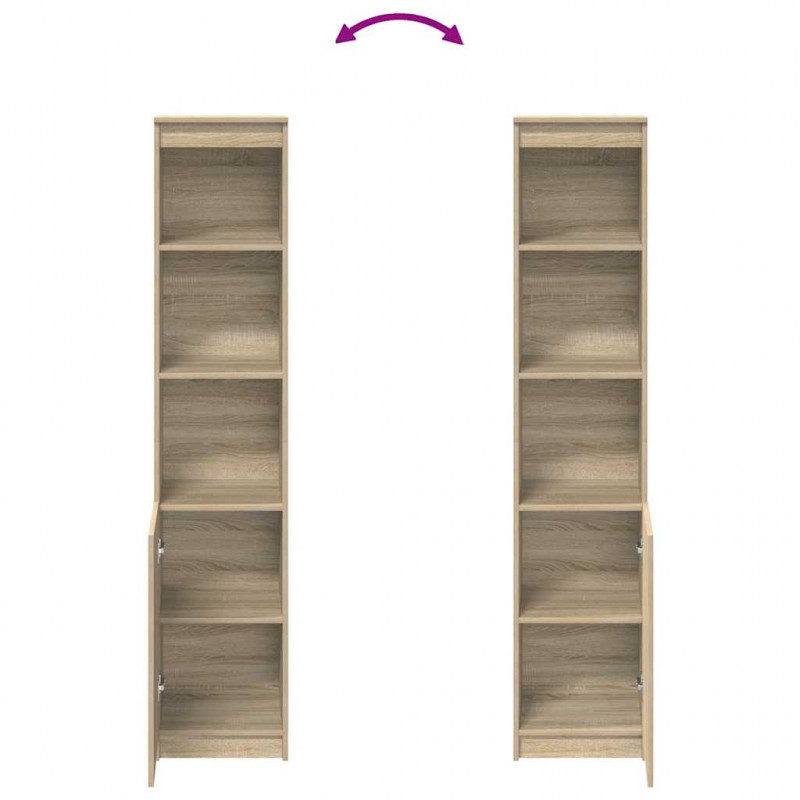 Komoda Sonoma Oak 37,5x35x180 cm Drewno klejone