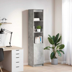 Komoda betonowa szara 37,5x35x180 cm Drewno klejone