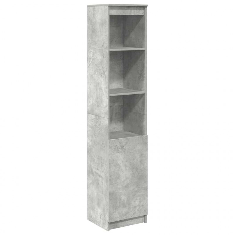 Komoda betonowa szara 37,5x35x180 cm Drewno klejone