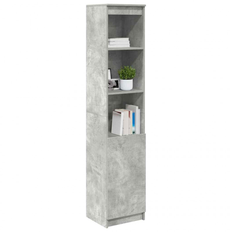 Komoda betonowa szara 37,5x35x180 cm Drewno klejone