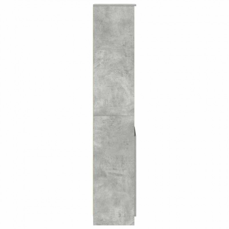 Komoda betonowa szara 37,5x35x180 cm Drewno klejone