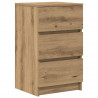 Szafka nocna z 3 szufladami Artisan Oak 39x35x65 cm