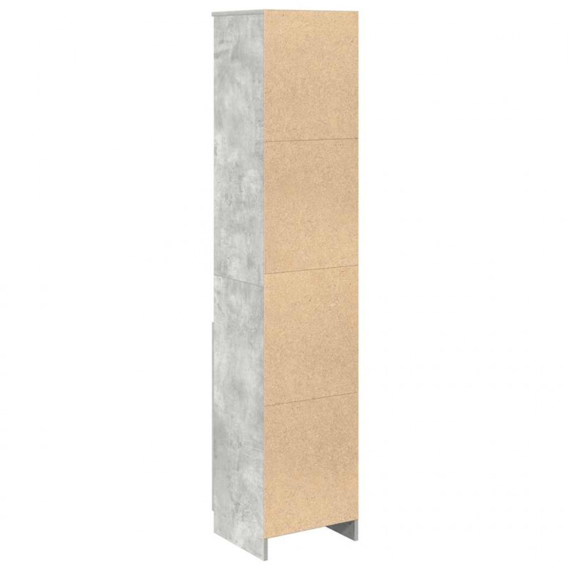Komoda betonowa szara 37,5x35x180 cm Drewno klejone
