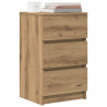 Szafka nocna z 3 szufladami Artisan Oak 39x35x65 cm