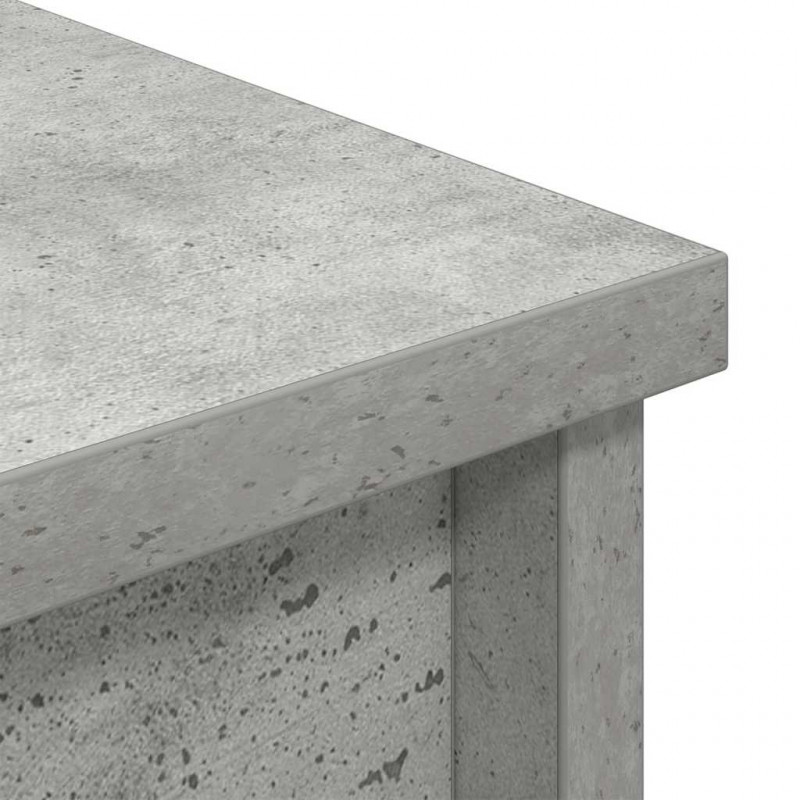 Komoda betonowa szara 37,5x35x180 cm Drewno klejone