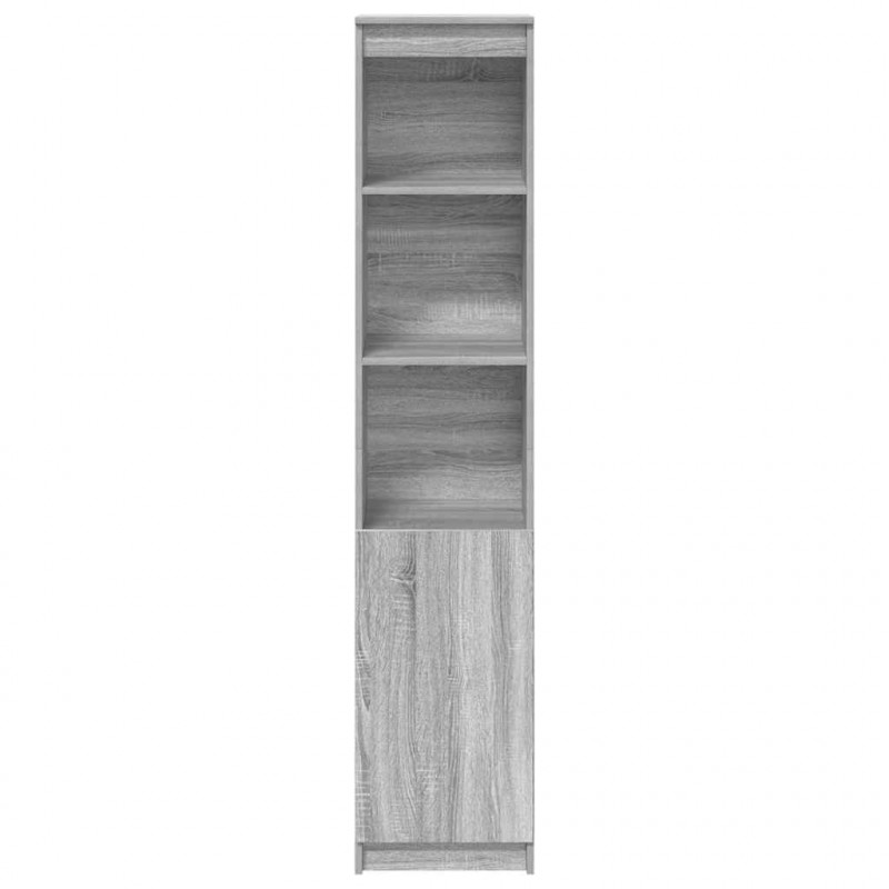 Komoda Szara Sonoma 37,5x35x180 cm Drewno klejone