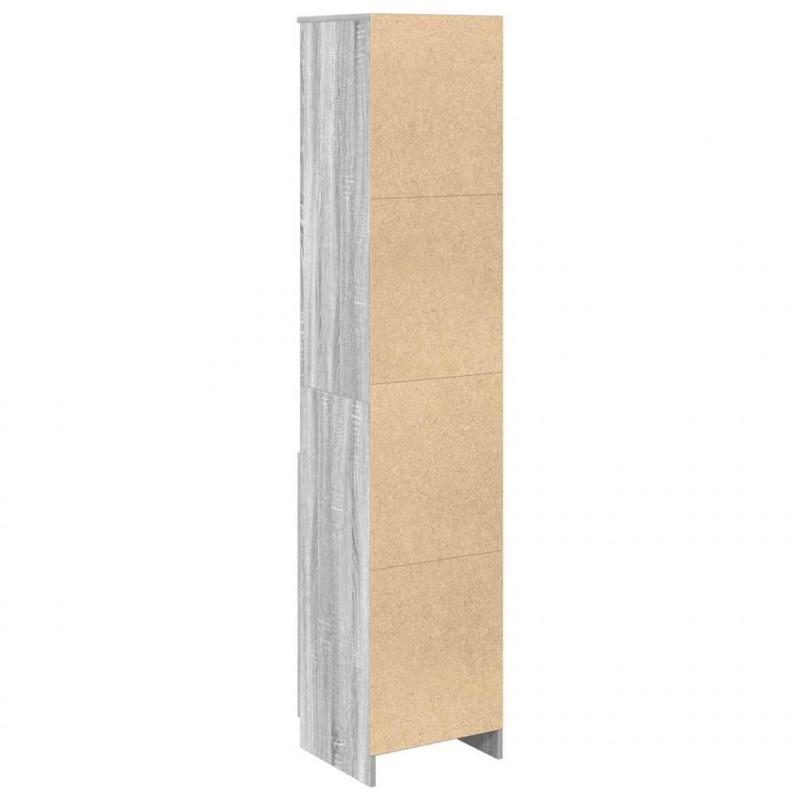 Komoda Szara Sonoma 37,5x35x180 cm Drewno klejone