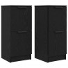 Bufet 2 pcs Czarny Dąb 30 x 30 x 70 cm Materiał drewnopochodny