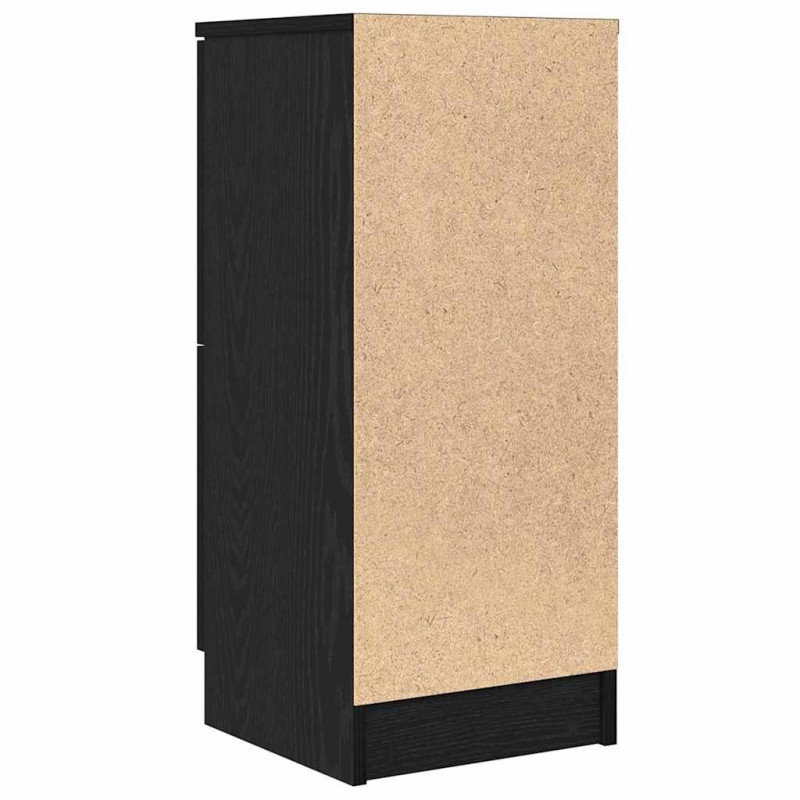 Bufet 2 pcs Czarny Dąb 30 x 30 x 70 cm Materiał drewnopochodny