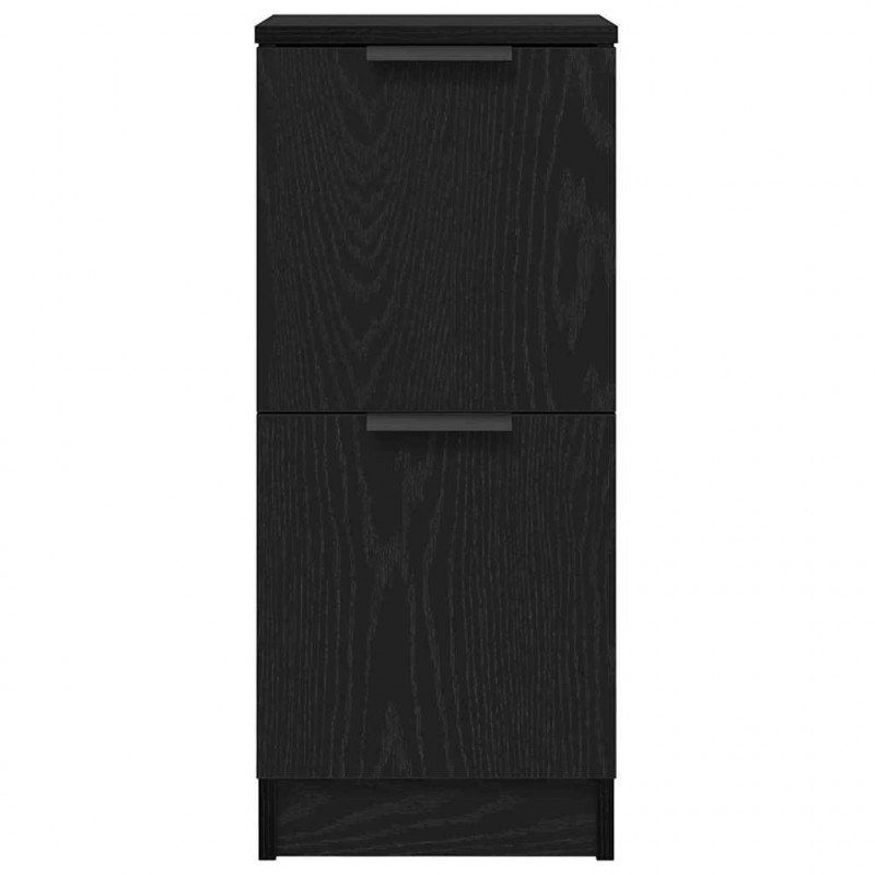 Bufet 2 pcs Czarny Dąb 30 x 30 x 70 cm Materiał drewnopochodny