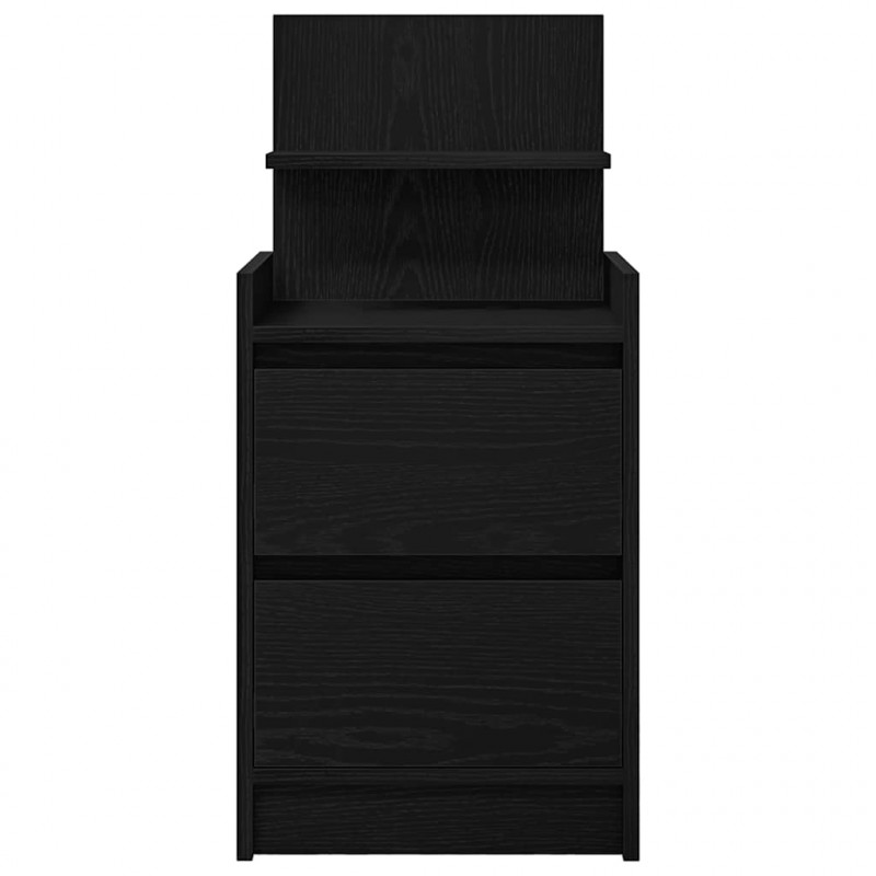 Szafki nocne z 2 szufladami 2 szt. Czarne 38x34x80 cm