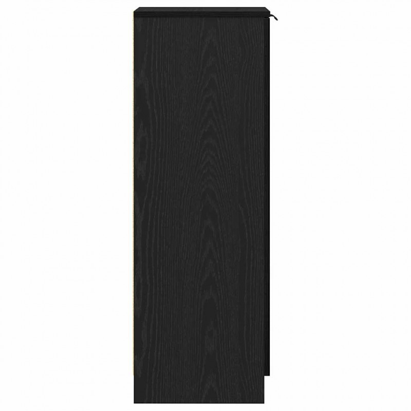Szafka na buty z półką z drzwiami Czarny Dąb 29,5 x 35 x 101 cm