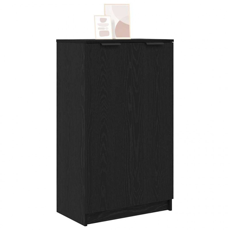 Szafka na buty z półką z drzwiami Czarny Dąb 59 x 35 x 100 cm