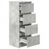 Komoda Betonowa Szara 37,5x35x99 cm Drewno klejone
