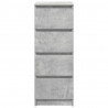 Komoda Betonowa Szara 37,5x35x99 cm Drewno klejone