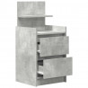 Szafka nocna z 2 szufladami Betonowa szarość 38x34x80 cm