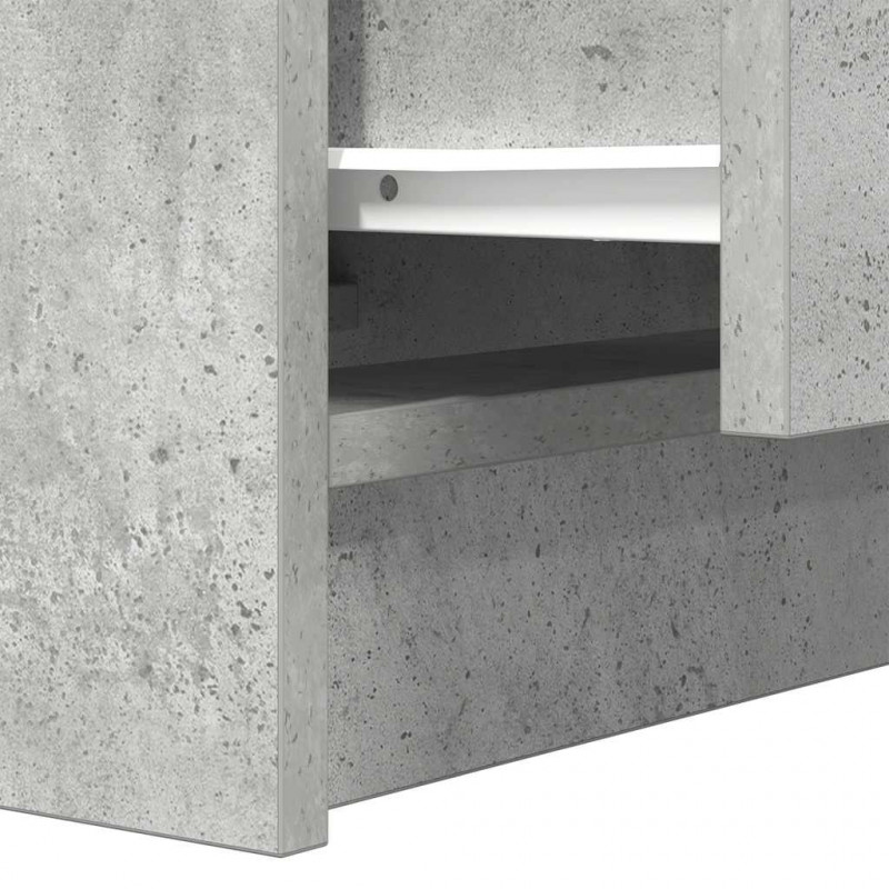 Szafka nocna z 2 szufladami Betonowa szarość 38x34x80 cm