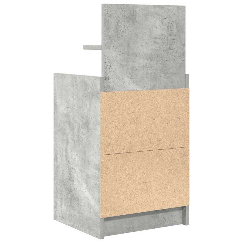 Szafki nocne z 2 szufladami 2 szt. Betonowy szary 38x34x80 cm