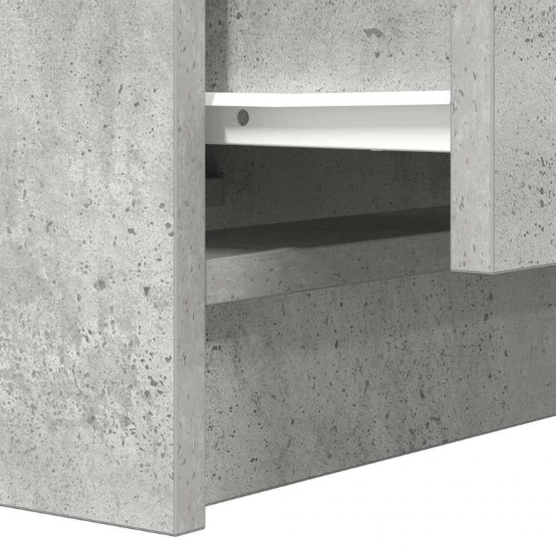 Szafki nocne z 2 szufladami 2 szt. Betonowy szary 38x34x80 cm