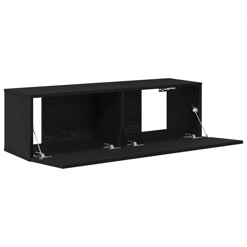 Szafka pod telewizor 2 pcs Czarny 100 x 30 x 30 cm