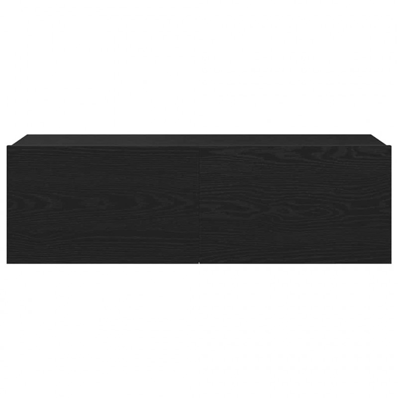 Szafka pod telewizor 2 pcs Czarny 100 x 30 x 30 cm