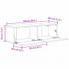 Szafka pod telewizor 2 pcs Czarny 100 x 30 x 30 cm