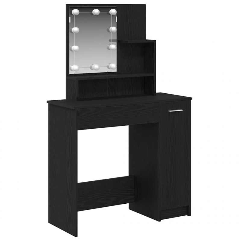 Toaletka Czarny Dąb 86,5 x 35 x 136 cm Materiał drewnopochodny