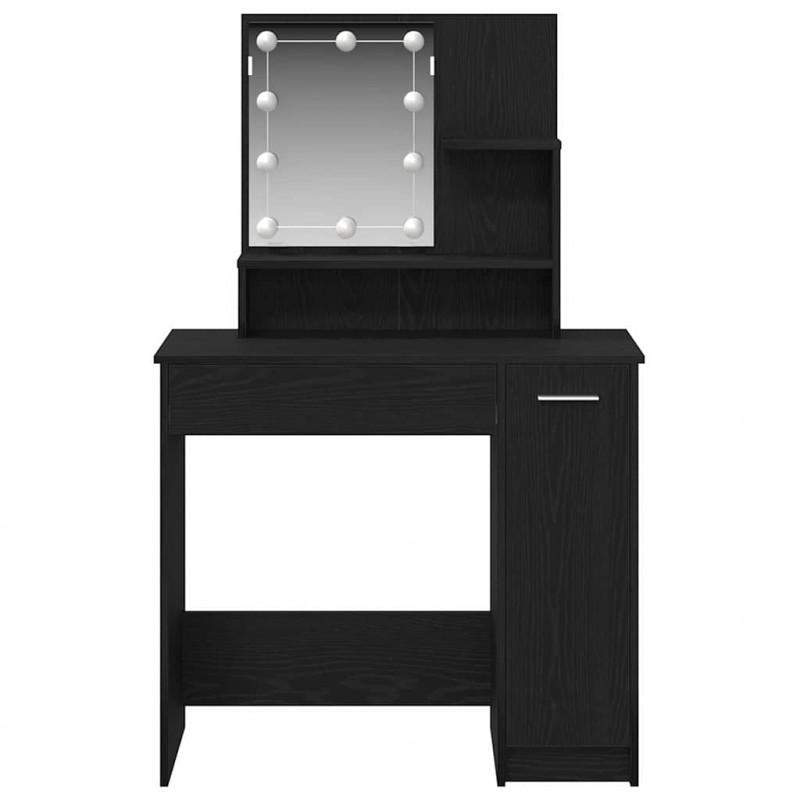 Toaletka Czarny Dąb 86,5 x 35 x 136 cm Materiał drewnopochodny