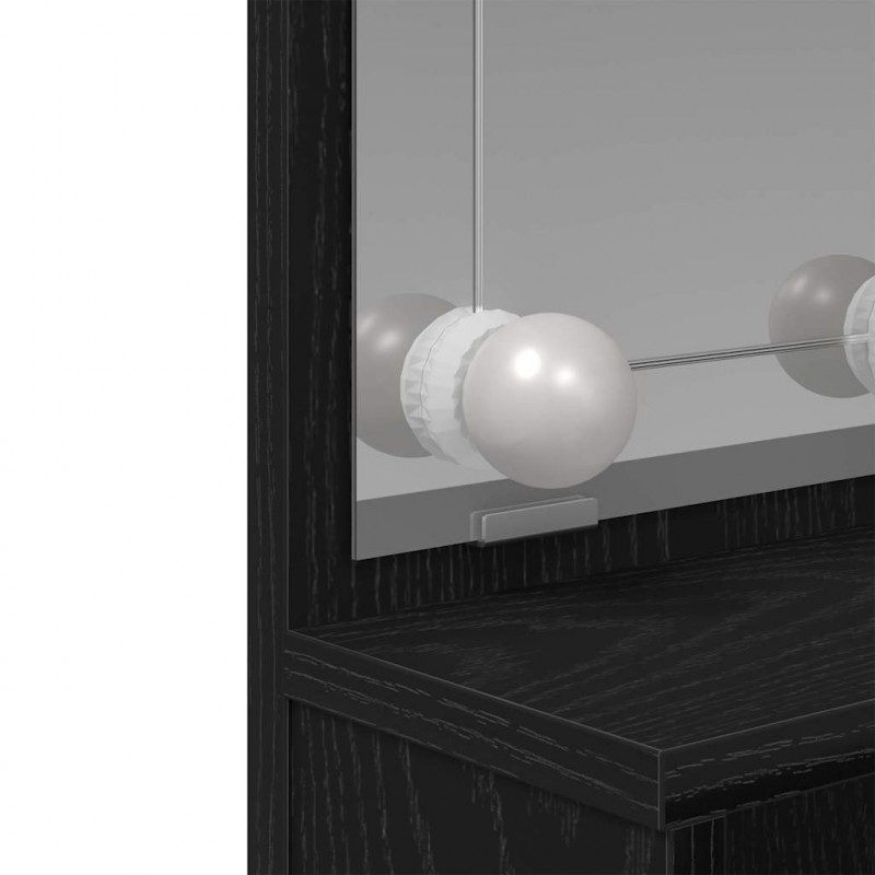 Toaletka Czarny Dąb 86,5 x 35 x 136 cm Materiał drewnopochodny