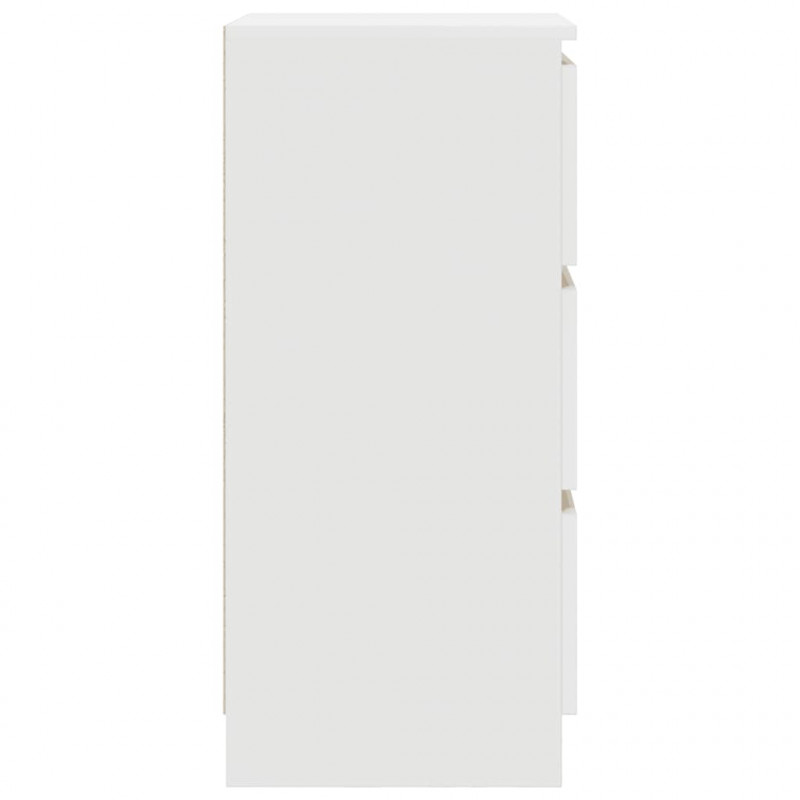 Komoda Biała 37,5x35x76 cm Drewno klejone