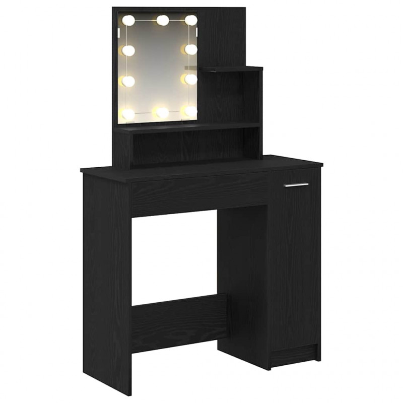 Toaletka Czarny Dąb 86,5 x 35 x 136 cm Materiał drewnopochodny